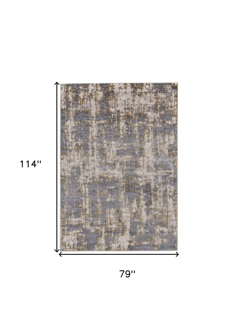 5' X 8' Gray Abstract Area Rug