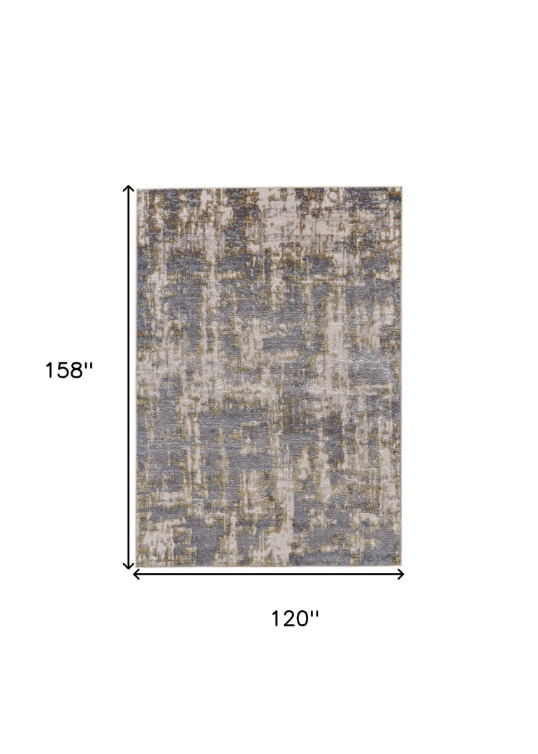 5' X 8' Gray Abstract Area Rug