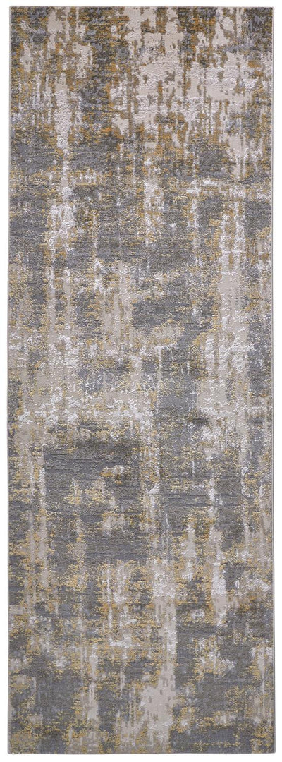 5' X 8' Gray Abstract Area Rug