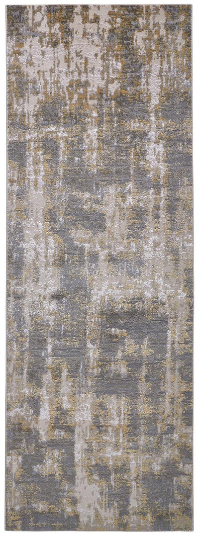 5' X 8' Gray Abstract Area Rug