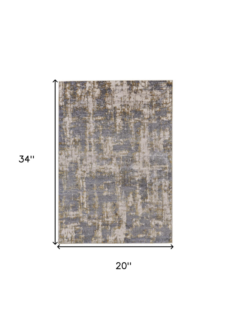 5' X 8' Gray Abstract Area Rug