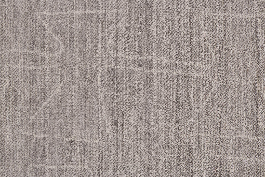 4' X 6' Gray and Ivory Abstract Hand Woven Area Rug