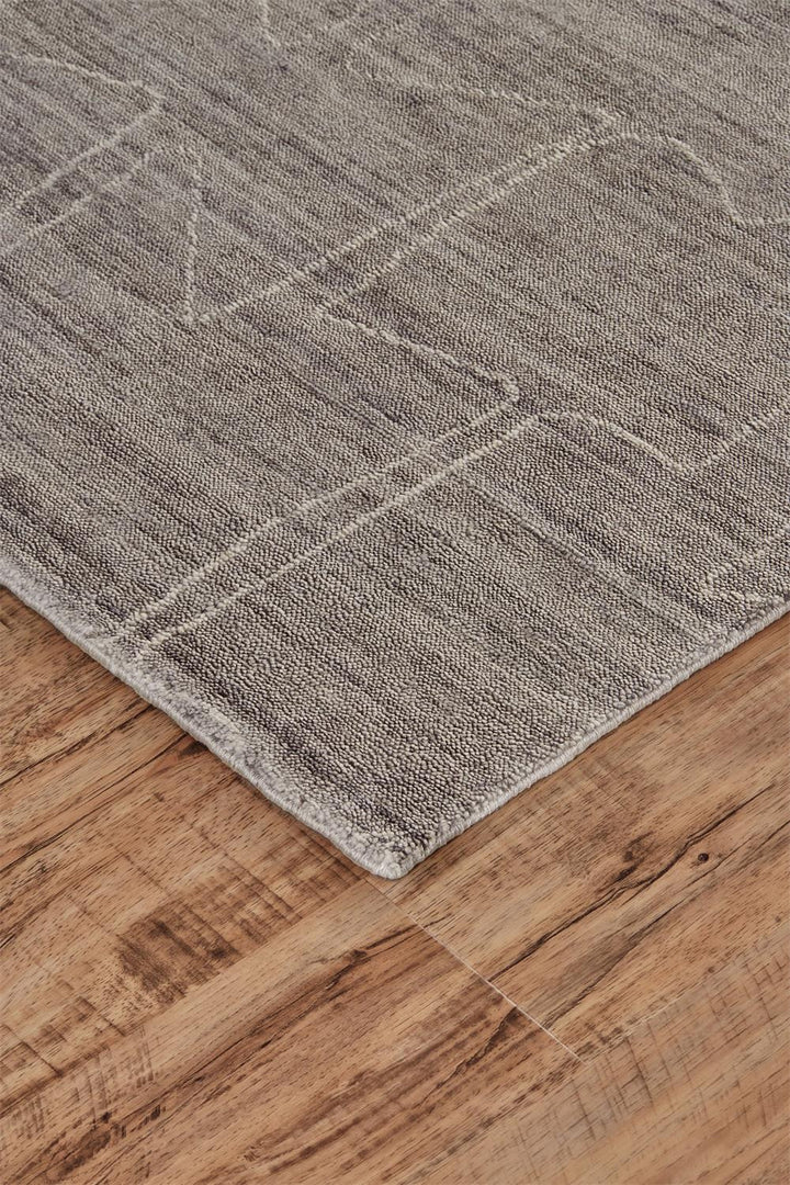 4' X 6' Gray and Ivory Abstract Hand Woven Area Rug