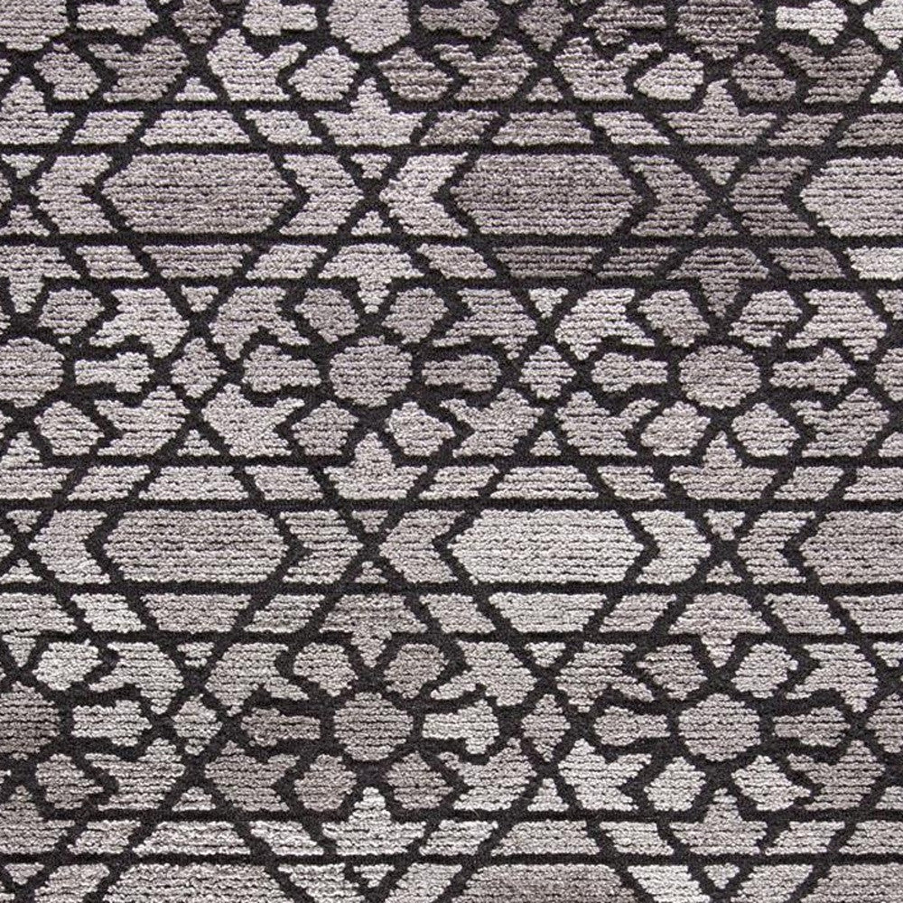 5' X 8' Black and Taupe Wool Paisley Hand Tufted Area Rug