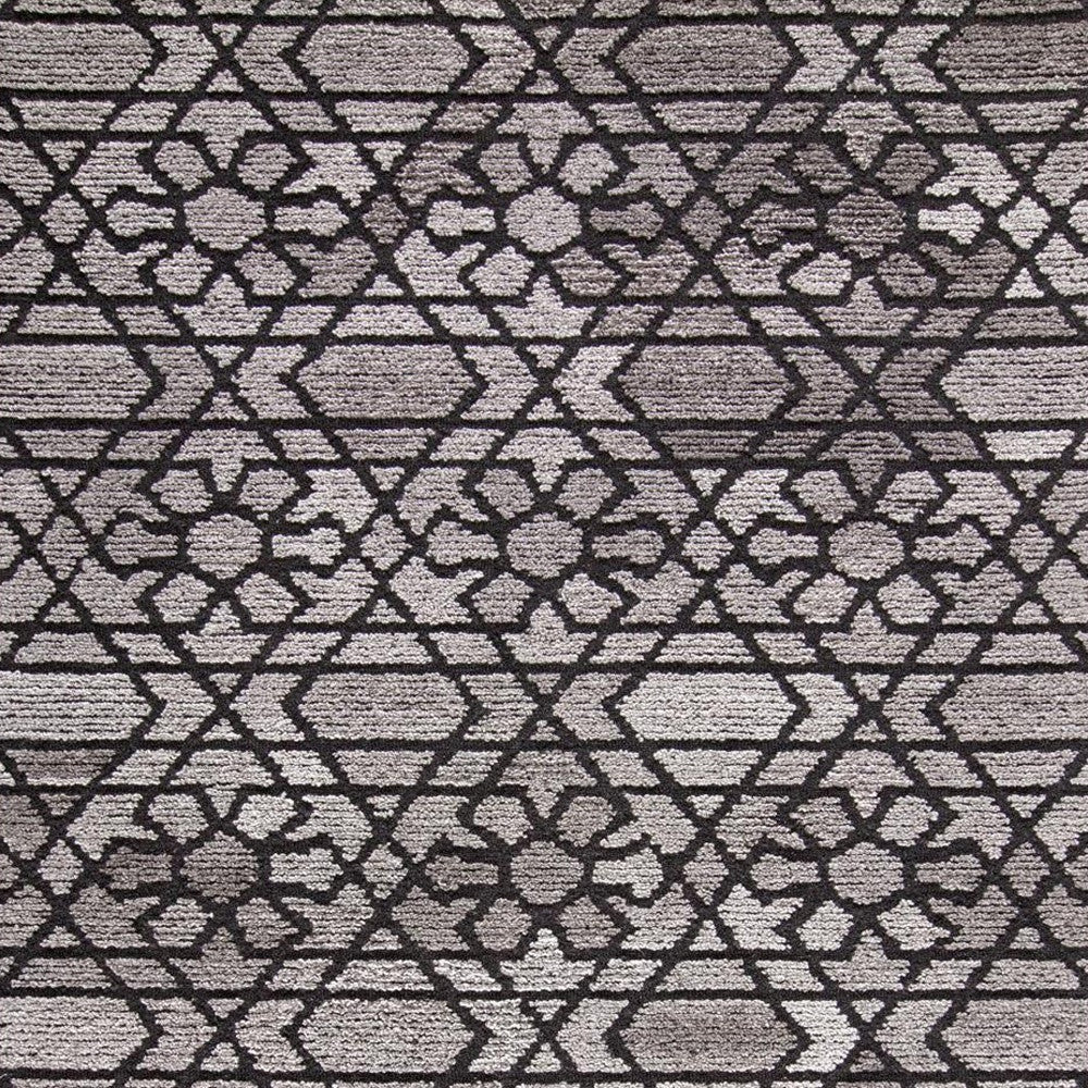 5' X 8' Black and Taupe Wool Paisley Hand Tufted Area Rug