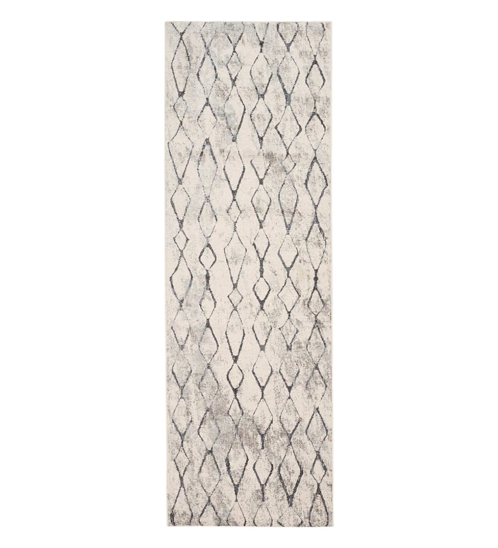 4' X 6' Ivory Gray And Taupe Abstract Stain Resistant Area Rug