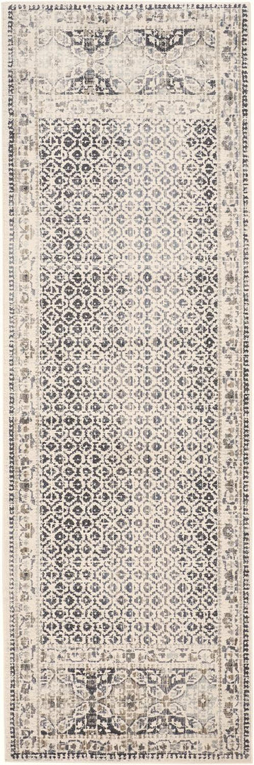 4' X 6' Ivory Taupe And Gray Abstract Stain Resistant Area Rug