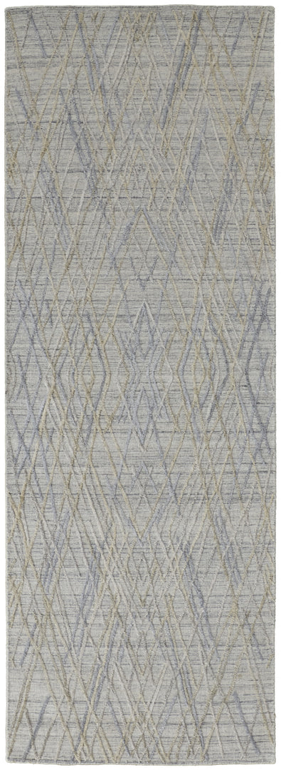 4' X 6' Gray And Ivory Abstract Hand Woven Area Rug