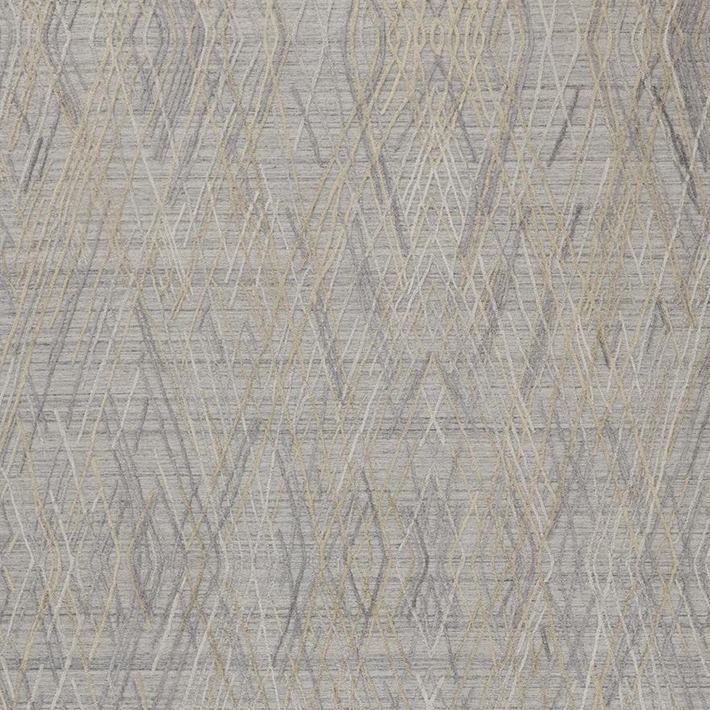 4' X 6' Gray And Ivory Abstract Hand Woven Area Rug