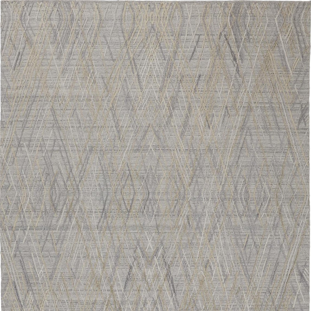 4' X 6' Gray And Ivory Abstract Hand Woven Area Rug