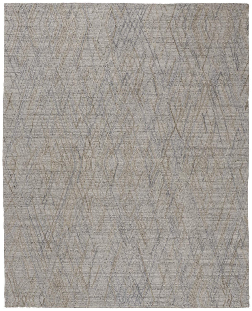 4' X 6' Gray And Ivory Abstract Hand Woven Area Rug