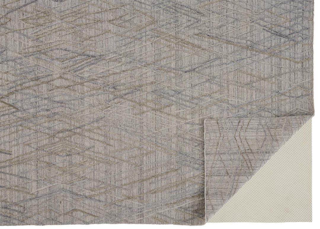 4' X 6' Gray And Ivory Abstract Hand Woven Area Rug