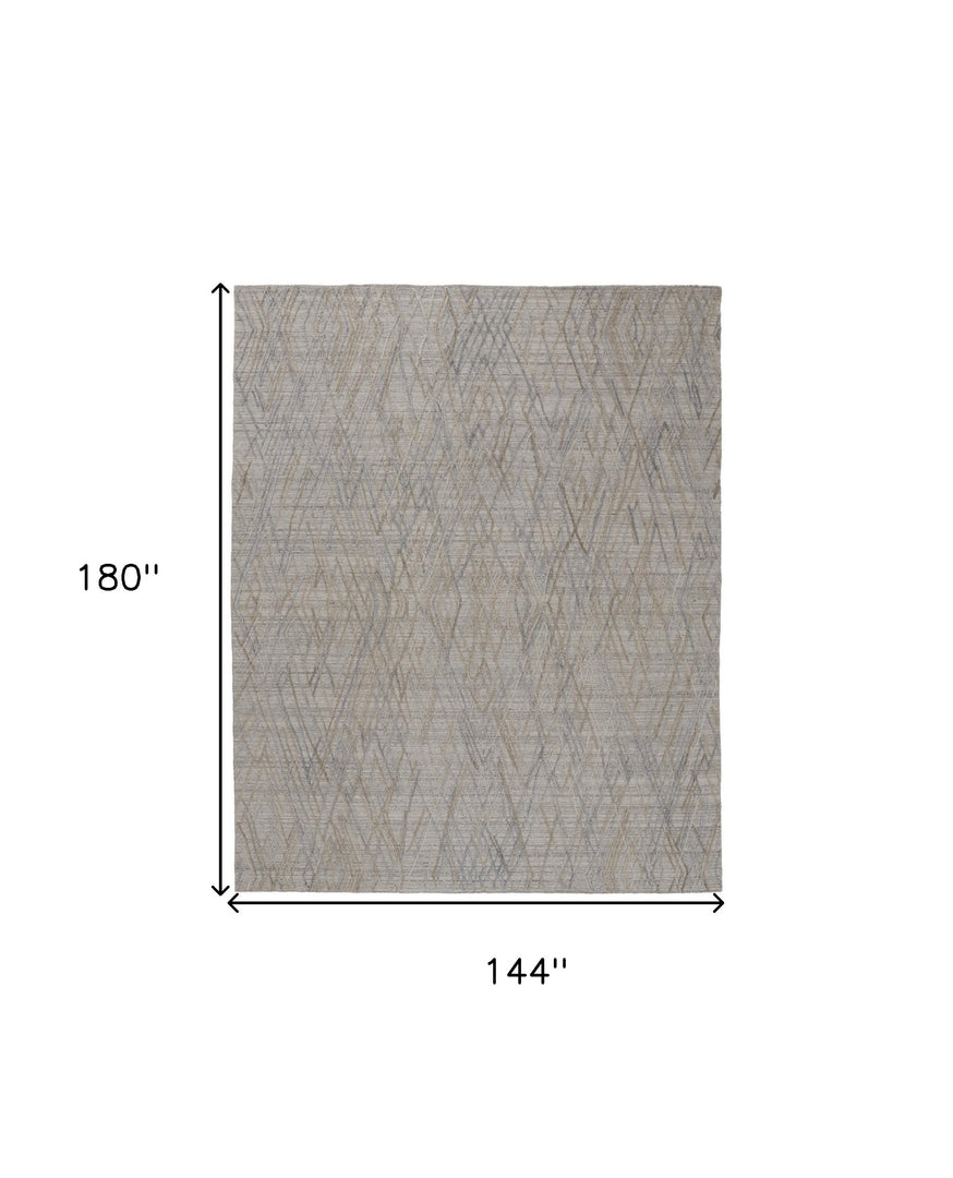 4' X 6' Gray And Ivory Abstract Hand Woven Area Rug