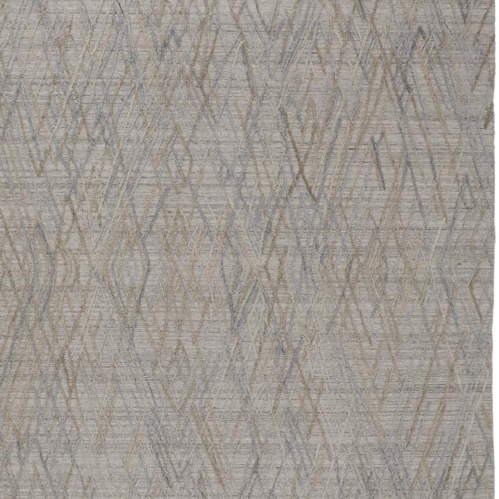 4' X 6' Gray And Ivory Abstract Hand Woven Area Rug