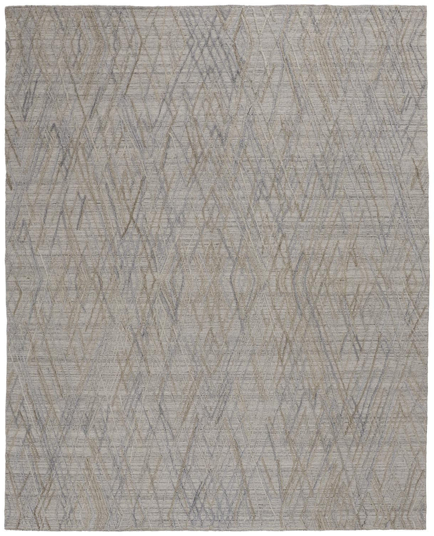 4' X 6' Gray And Ivory Abstract Hand Woven Area Rug