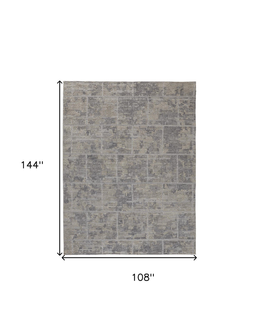 4' X 6' Gray and Ivory Abstract Hand Woven Area Rug