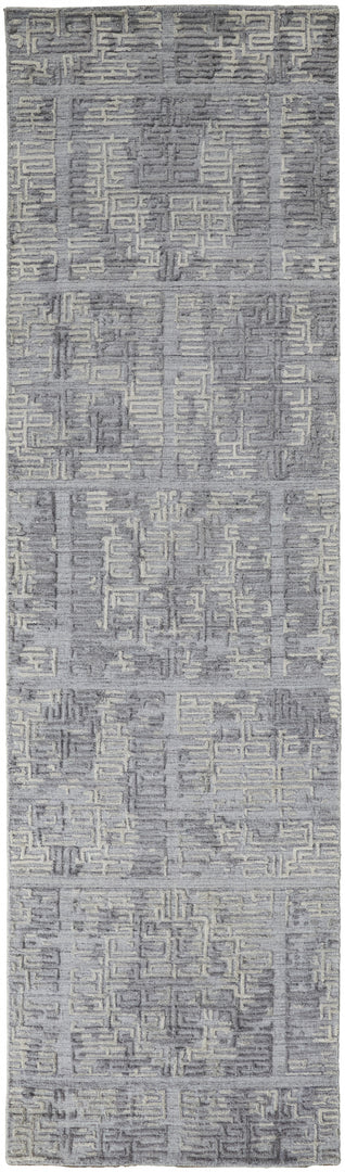 4' X 6' Gray and Ivory Abstract Hand Woven Area Rug