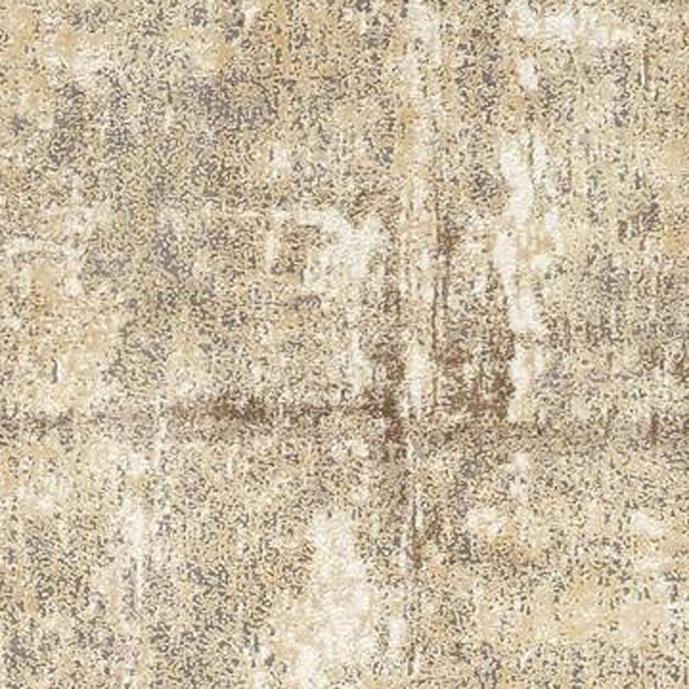 4' X 6' Tan and Ivory Abstract Non Skid Area Rug