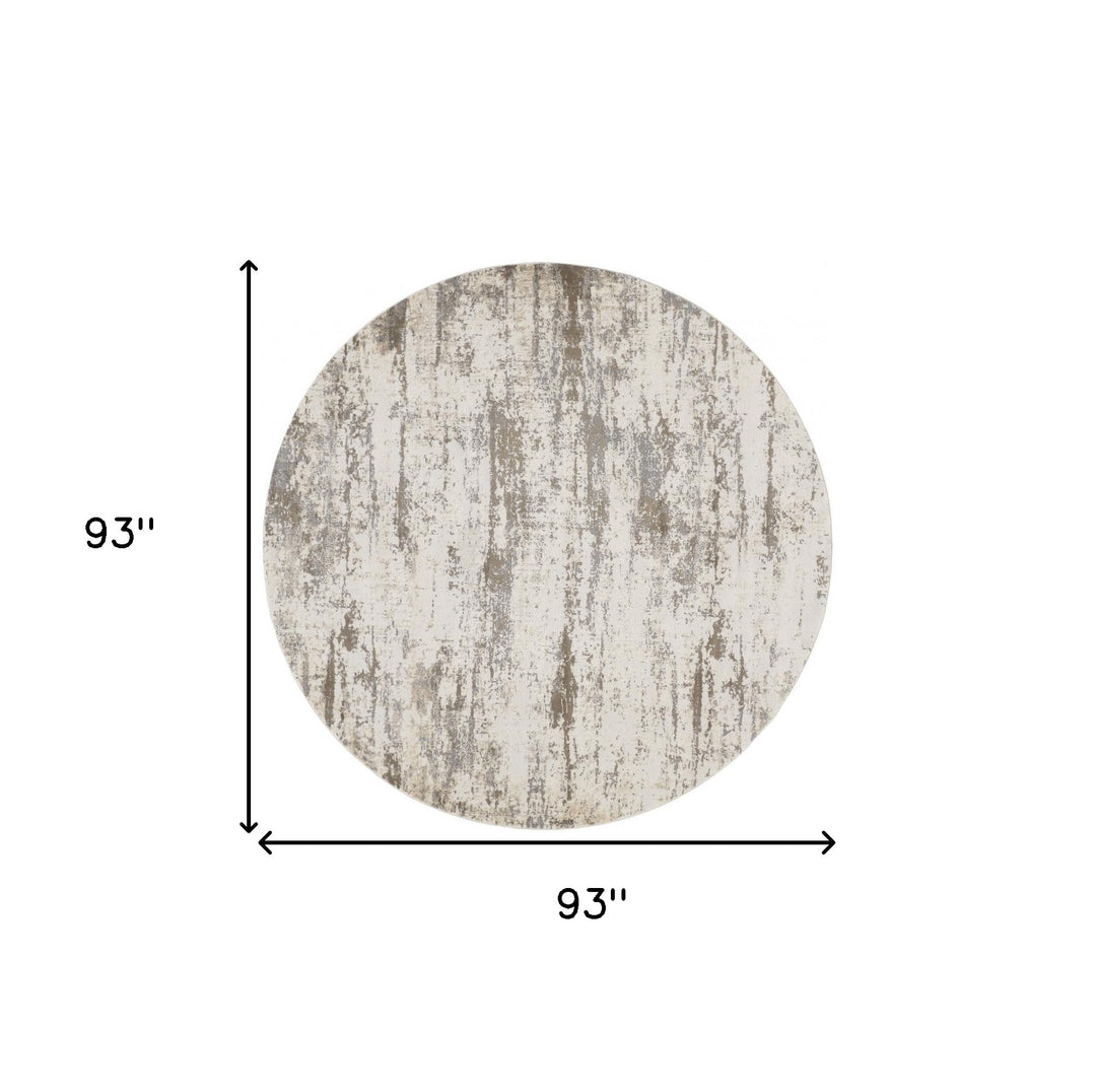 4' X 6' Brown and Ivory Abstract Non Skid Area Rug