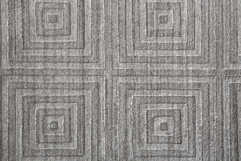 4' X 6' Gray Striped Hand Woven Area Rug