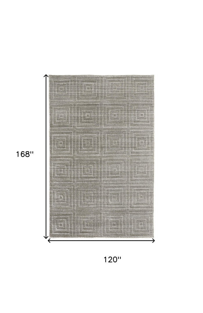 4' X 6' Gray Striped Hand Woven Area Rug