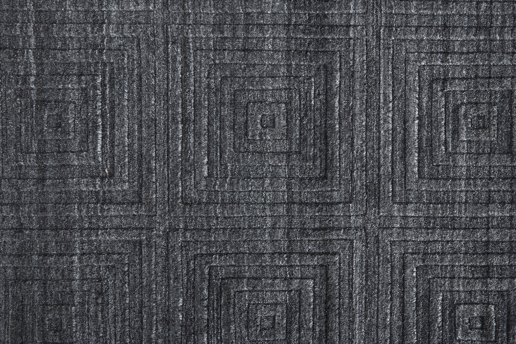 4' X 6' Gray Striped Hand Woven Area Rug