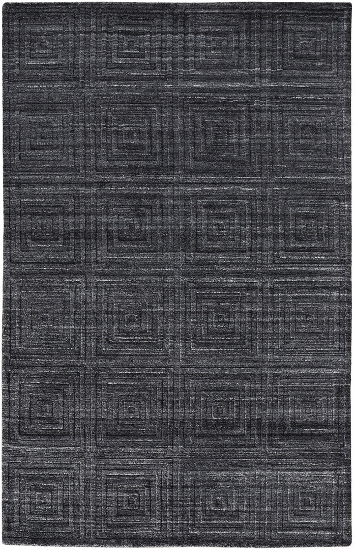 4' X 6' Gray Striped Hand Woven Area Rug