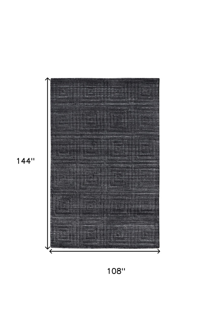 4' X 6' Gray Striped Hand Woven Area Rug