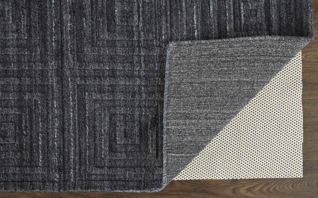 4' X 6' Gray Striped Hand Woven Area Rug