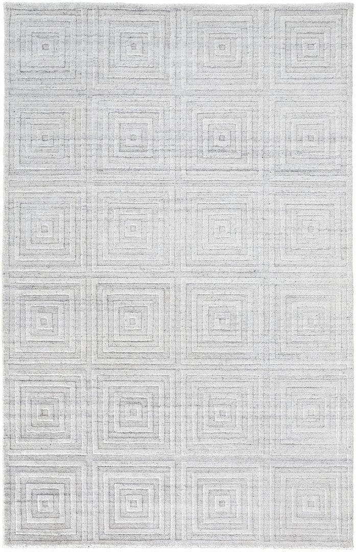 4' X 6' Gray Striped Hand Woven Area Rug