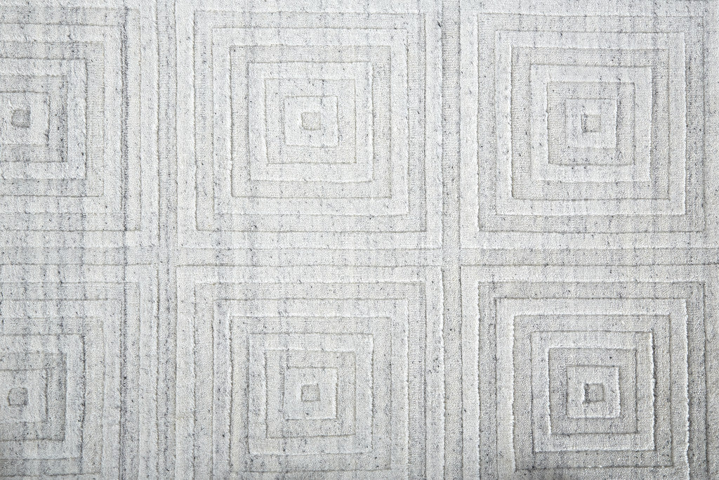 4' X 6' Gray Striped Hand Woven Area Rug