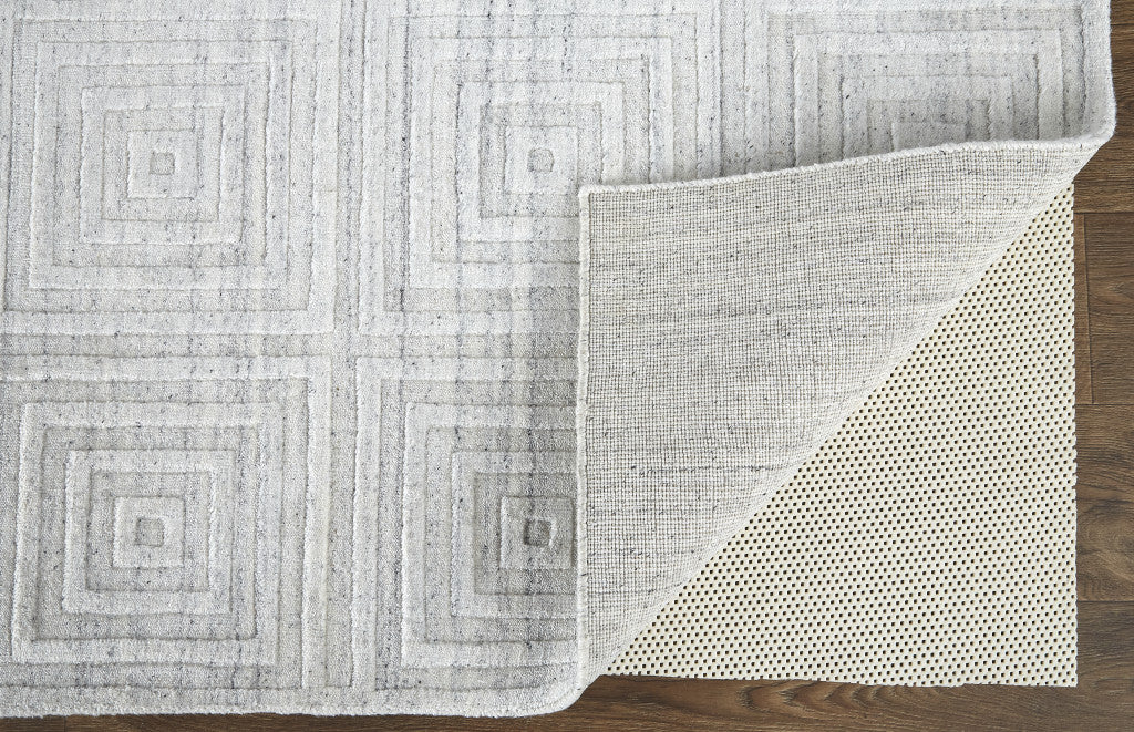 4' X 6' Gray Striped Hand Woven Area Rug