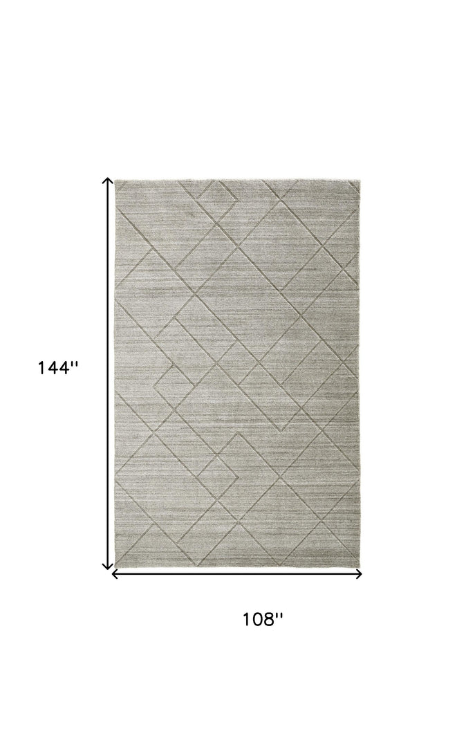 4' X 6' Gray and Ivory Striped Hand Woven Area Rug