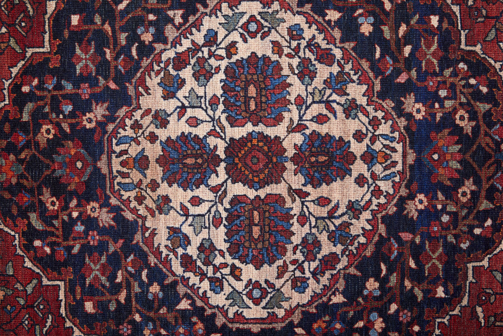 4' X 6' Red Blue And Tan Floral Power Loom Area Rug