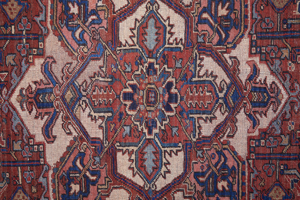 4' X 6' Red Tan And Blue Floral Power Loom Area Rug