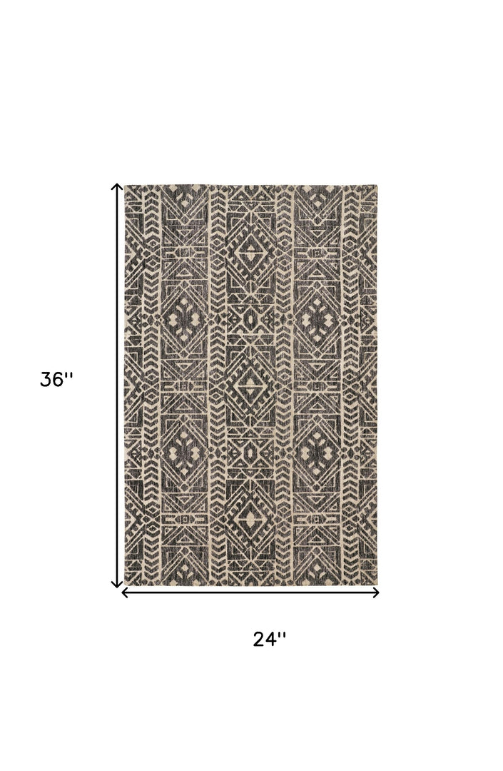 10' X 13' Brown Taupe And Ivory Striped Stain Resistant Area Rug