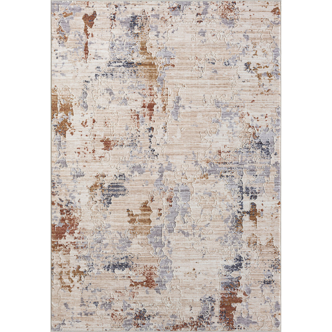 2' X 3' Beige Abstract Area Rug