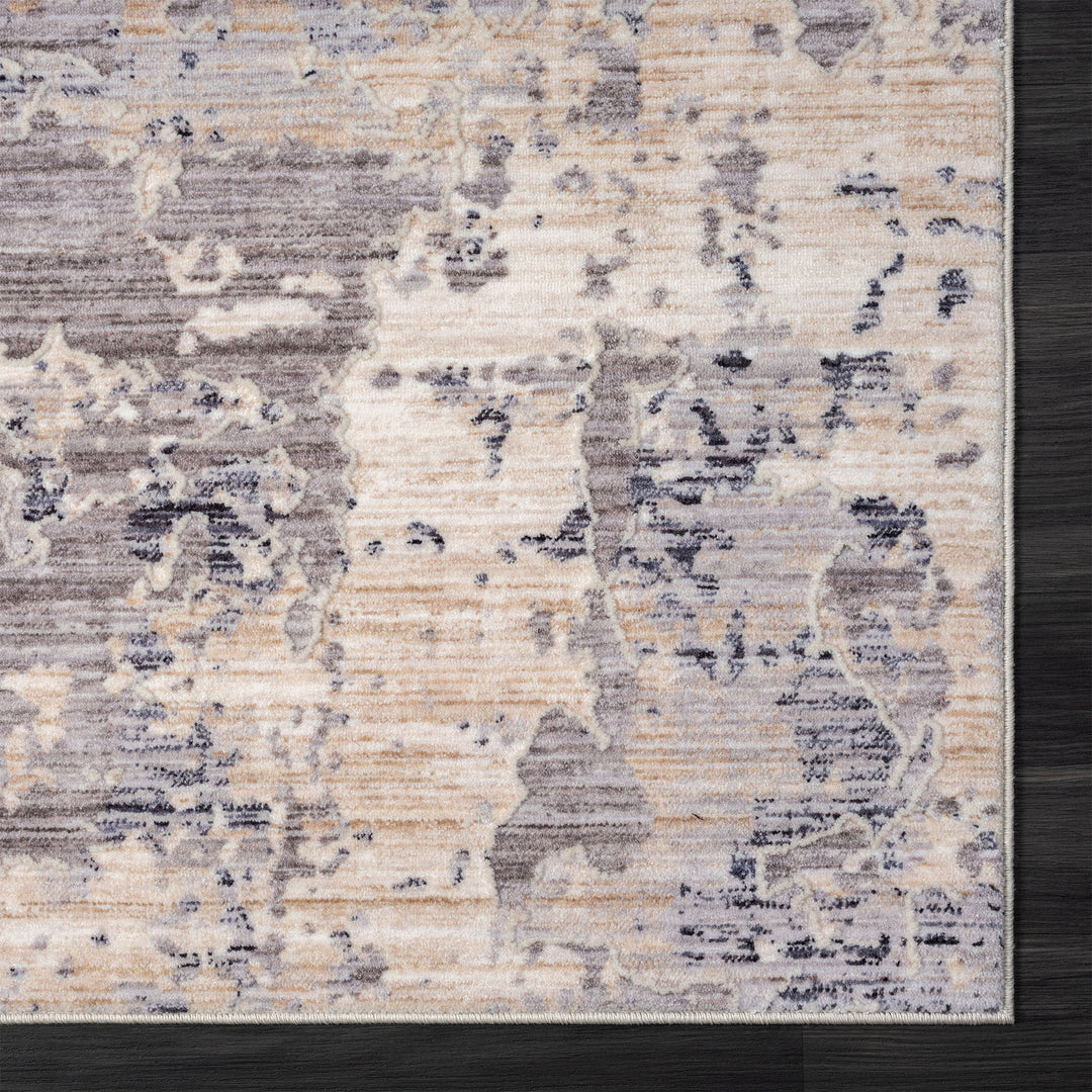 2' X 3' Beige Abstract Area Rug