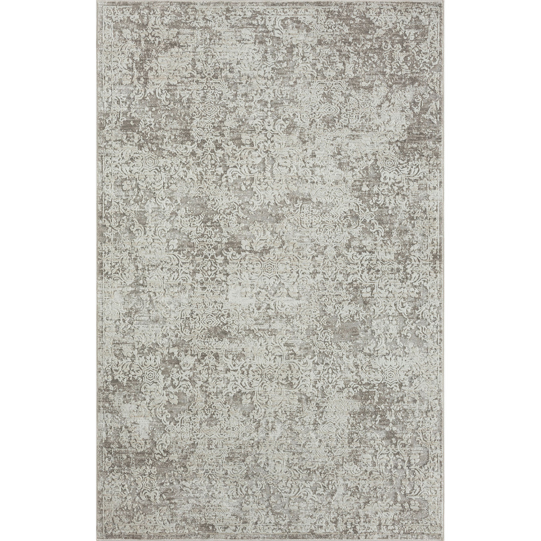 2' X 10' Gray Abstract Distressed Runner Rug