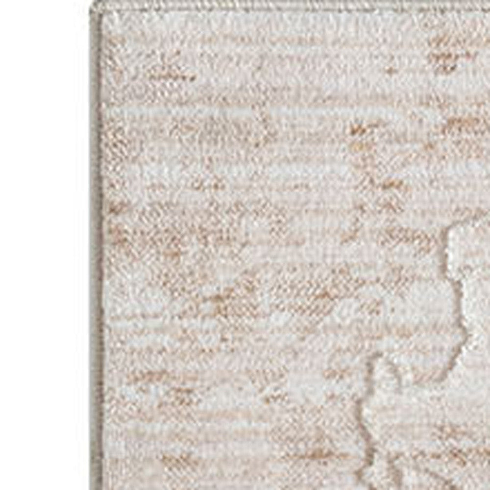 2' X 3' Beige Abstract Area Rug