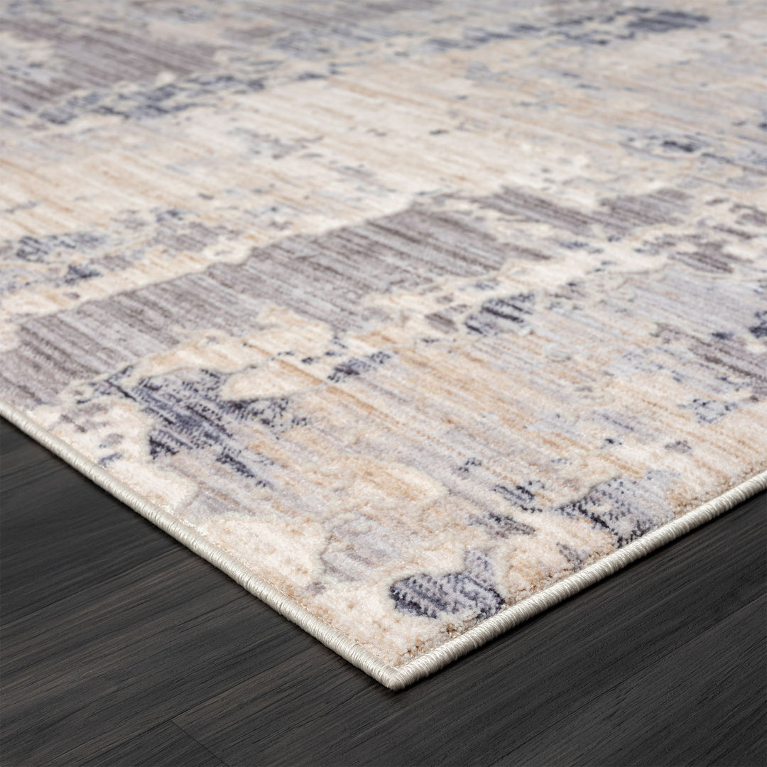 2' X 3' Beige Abstract Area Rug