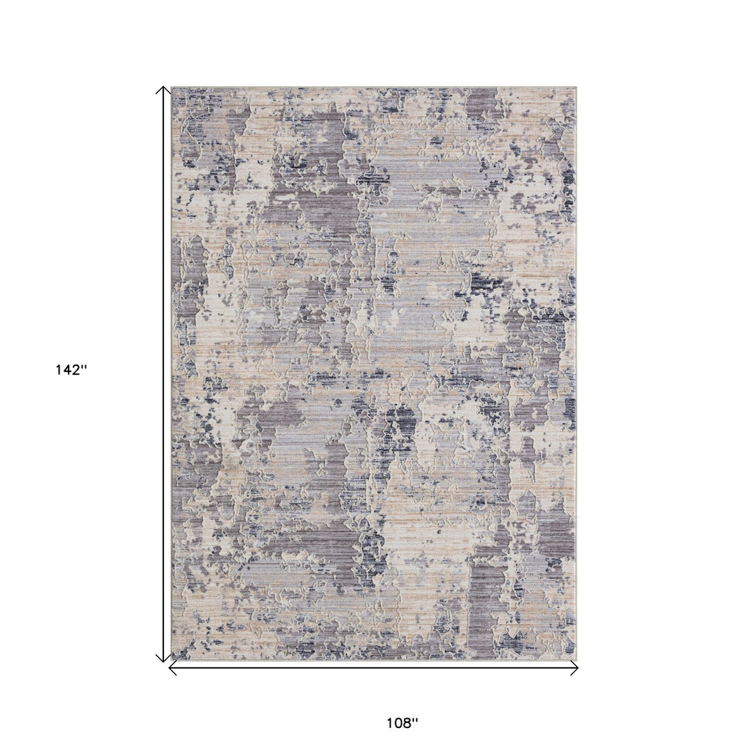 2' X 3' Beige Abstract Area Rug