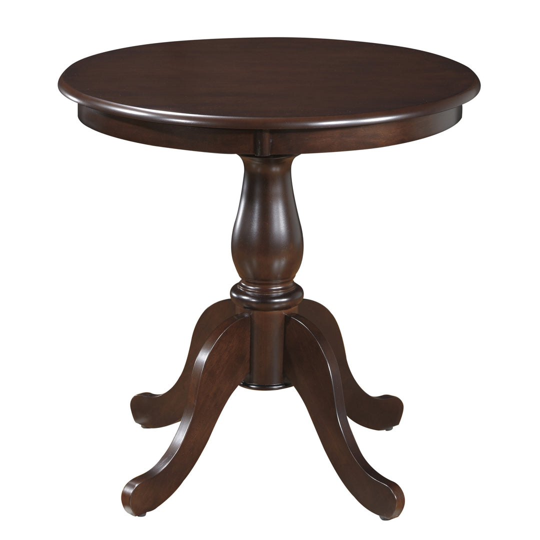 30-Inch Espresso Round Pedestal Dining Table