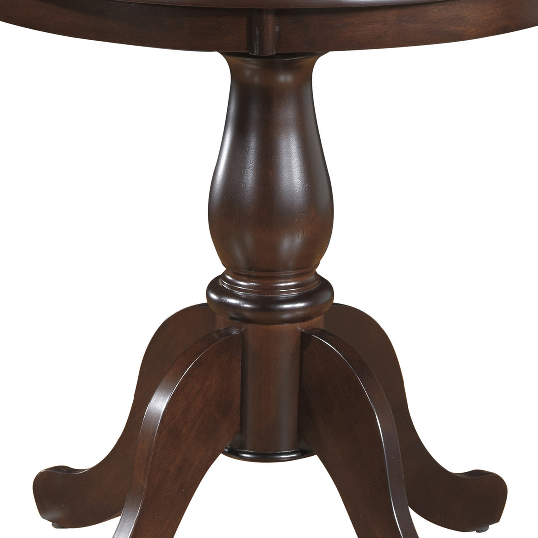 30-Inch Espresso Round Pedestal Dining Table