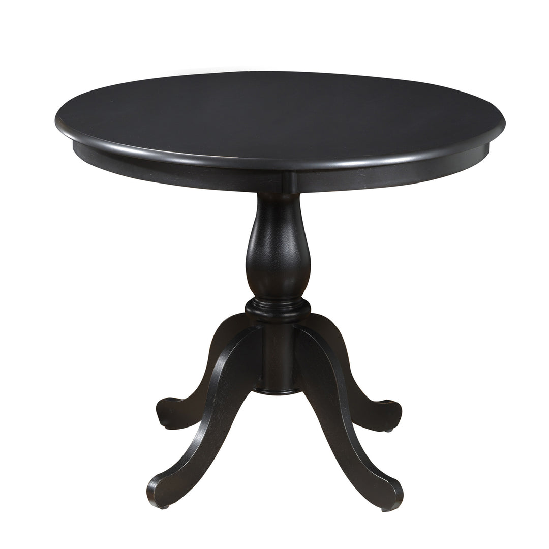 36" Black Round Pedestal Base Dining Table