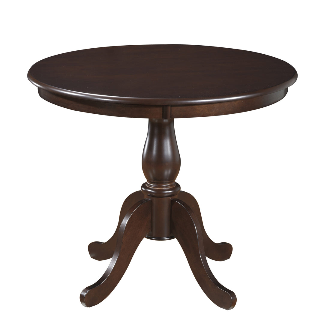 36" Espresso Round Pedestal Dining Table