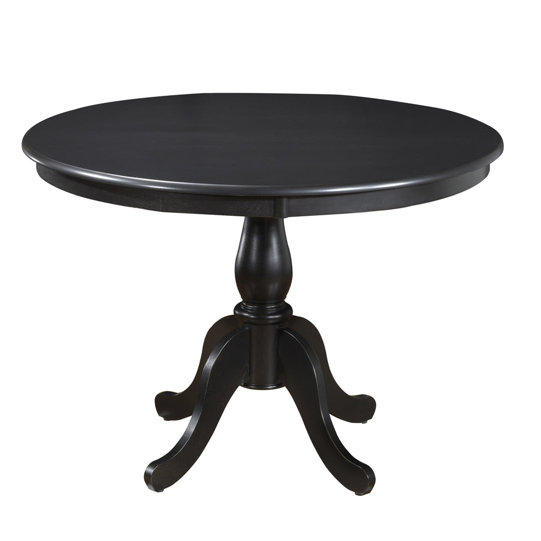 42" Black Round Pedestal Dining Table – Classic Sophistication for Modern Living