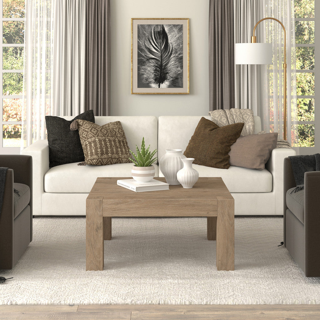 Modern 34" Gray Square Coffee Table