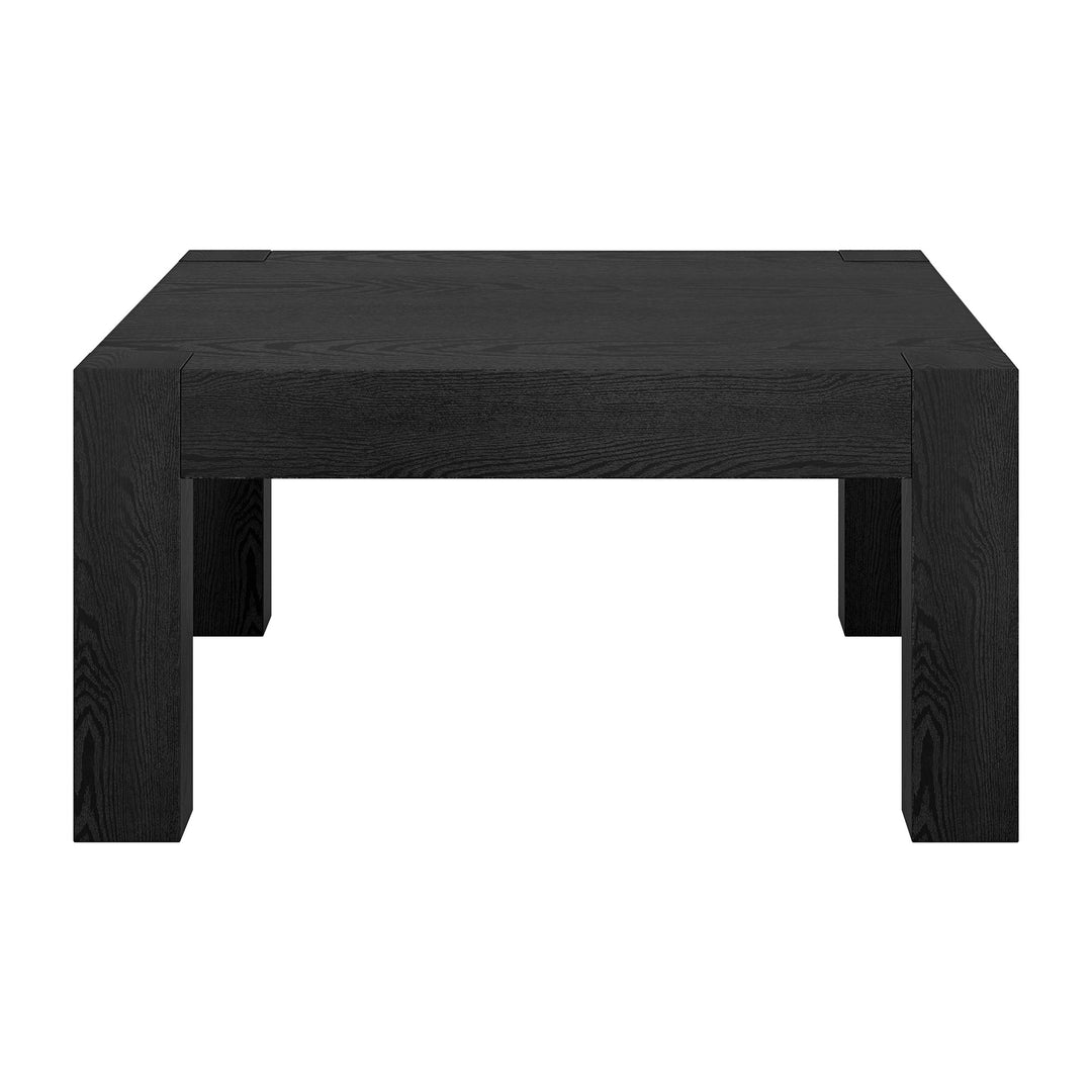 Modern 34" Black Square Coffee Table