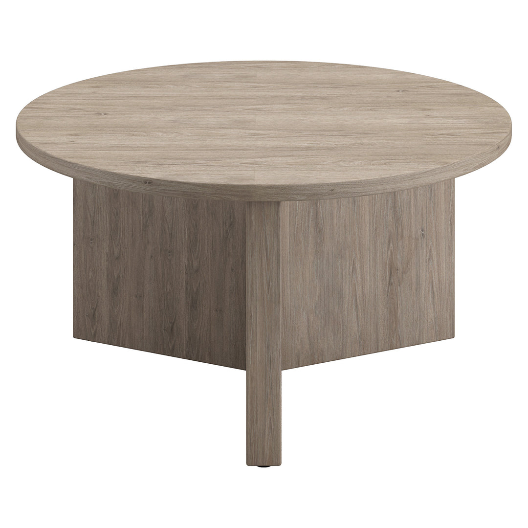 32-Inch Gray Round Coffee Table